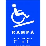 Placuta cu rampa pentru persoane cu handicap nevazatoare